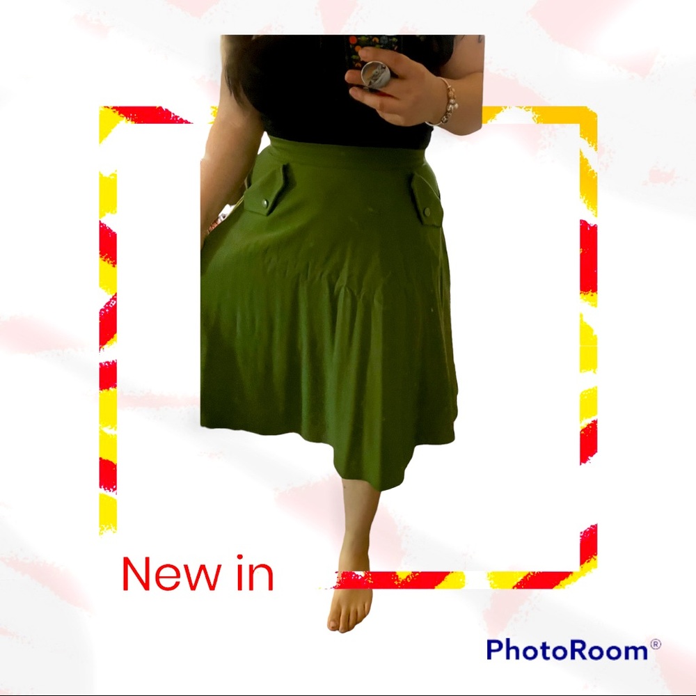 Vintage replica green circle skirt